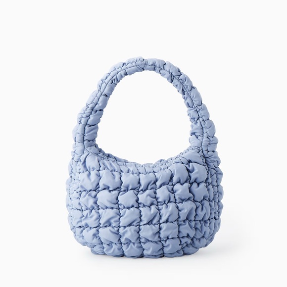 COS Light Blue Quilted Shoulder Bag - Picture 1 of 4